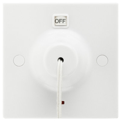 Bg 803 50A 2 Way White Pull Cord Switch from B&Q