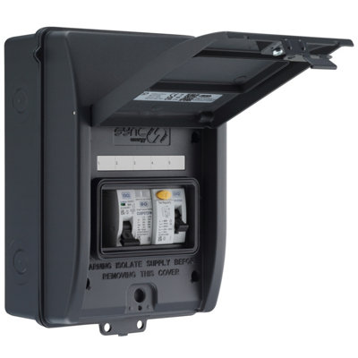 British General Bg Fortress Weatherproof Ip65Grey5 Module Populated Ev Kit 40A 30Ma Rcd Type A40A McbType 2 Spd from B&Q