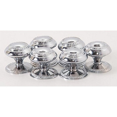 Golden Grace 1 Pack Georgian Design Cupboard Knob Polished Chrome Finish Round Pull Handle2''