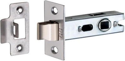 Golden Grace 3" 75mm Bolt Through Tubular Latch Nickel Plated Chrome Finish from B&Q