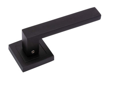 Golden Grace 1 Pair Of Delta Internal Door Handles On Square Rose In Stunning Matte Black Finish Complete With Fixing Screws from B&Q