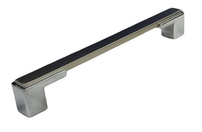 B&Q -  Gamma Unique Design Premium Quality Cabinet Cupboard Pull Handles Dual Finish Satin Nickel Polished Chrome 288mm