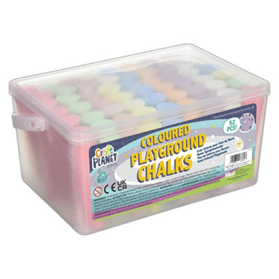 Craft Basics Craft Planet Playground ChalkMulticolouredPack Of 52Art & Craft Fun For KidsDrawingPavementPlaygroundSchoolHome, from B&Q