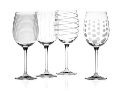 Mikasa Cheers Set Of 4 Wine Glasses White