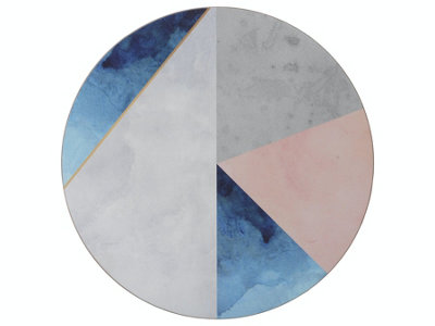 Creative Tops Geometric Palette Pack Of 4 Round Premium Placemats from B&Q