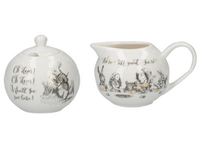 V&A Victoria And Albert Alice In Wonderland Sugar Bowl And Creamer from B&Q
