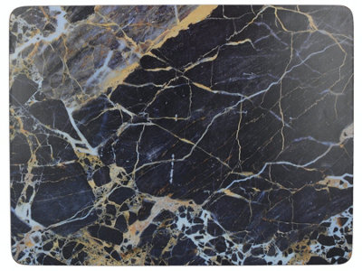 Creative Tops Navy Marble Pack Of 6 Premium Placemats from B&Q