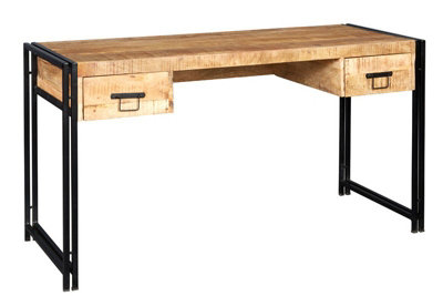 Buttercup Farm Cosmo Industrial DeskSolid Mango WoodL60 X W151 X H77 Cm from B&Q