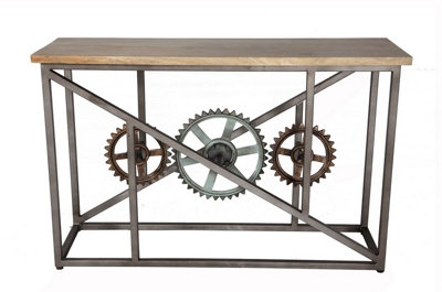 Buttercup Farm Evoke Console With WheelsMetal/woodL40 X W120 X H80 Cm from B&Q