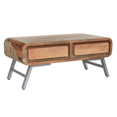 Buttercup Farm Aspen 2 Drawer Coffee TableMetal/woodL55 X W110 X H45 Cm from B&Q
