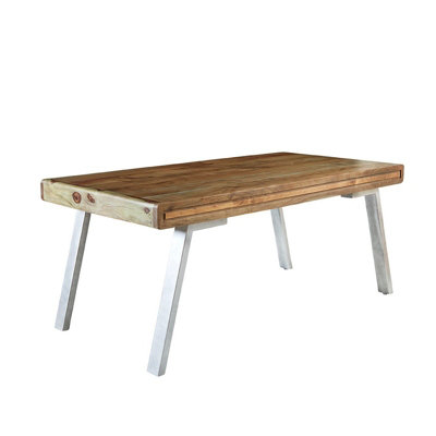 Buttercup Farm Aspen Large Dining TableMetal/woodL90 X W180 X H76 Cm from B&Q