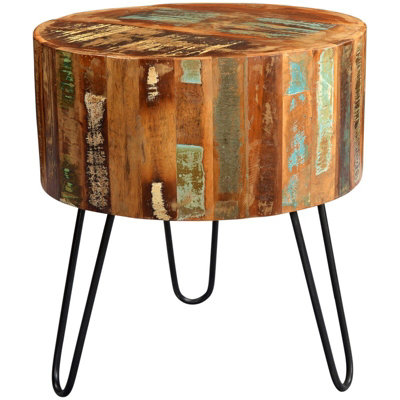 Buttercup Farm Coastal Drum Side TableWoodL45 X W45 X H60 Cm from B&Q