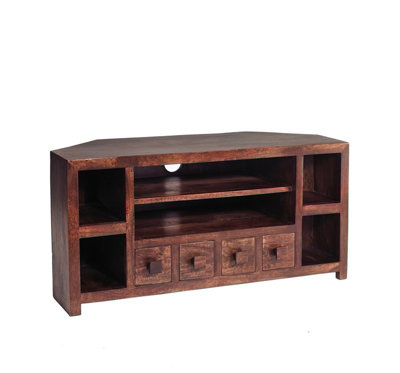Buttercup Farm Toko Dark Mango Corner Tv UnitSolid Mango WoodL45 X W110 X H55 Cm from B&Q