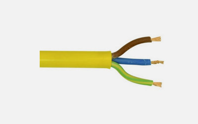 Doncaster Cable 1.5mm 3 Core Arctic Cable (Yellow) Sold By The Metre from B&Q