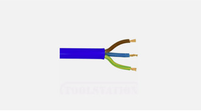 Arctic Grade Flexible Cable 3183Yag  2.5 mm Blue (From 100 Metre Drum) from B&Q