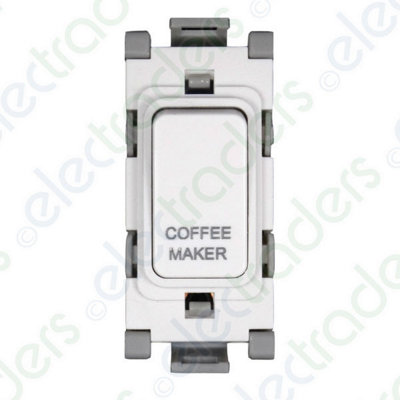 Deta G3514/cm Grid Switch 20 Amp Double Pole Marked 'coffee Maker' (White) from B&Q