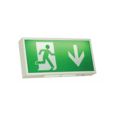 Ansell Awled/3M 'watchman' Led Emergency Exit Sign Maintained (Arrow Down)3 W from B&Q