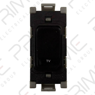 Deta G3514Bk/tv Grid Switch 20 Amp Double Pole Marked 'tv" (Black) from B&Q