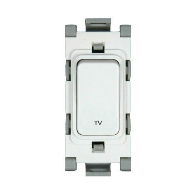 Deta G3514/tv 20Amp Grid Switch Marked Tv (White) from B&Q