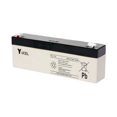 Yuasa Intruder Alarm Battery 12V 2.1Ah Rechargeable Sealed Lead Acid Burglar Security from B&Q