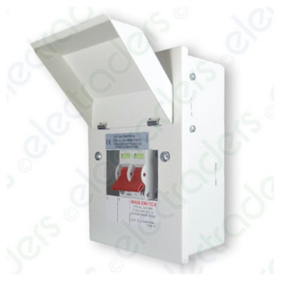 Wylex Nm206/63 2 Way 63A Isolator Incomer Metal Clad Consumer Unit from B&Q