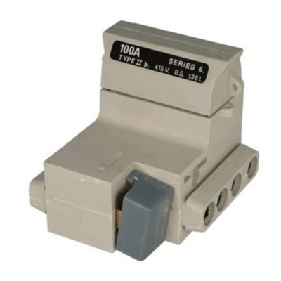 Henley 54144-04 Cut Out Fuse Carrier & Base 100Amp from B&Q