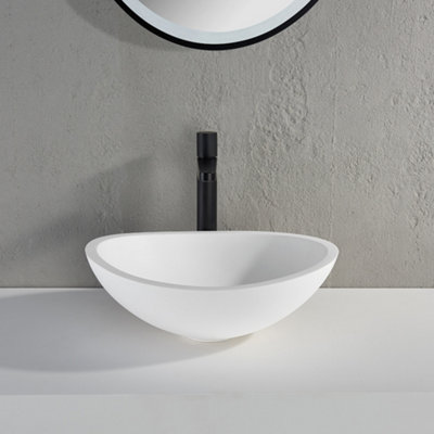 Ronda Matt Countertop Stone Basin 420mm from B&Q