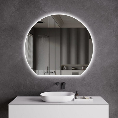 Fino Stone La Roca Full Moon Heated Anti-Fog Led Bathroom Mirror 120Cm from B&Q