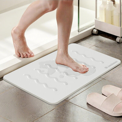 Fino Stone Stone Bath Mat Diatomaceous Earth Shower Mat Non-Slip Super Absorbent Diatomite Stone Mats For Bathroom Floor Quick-Drying from B&Q