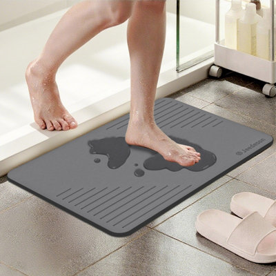Fino Stone Stone Bath Mat Diatomaceous Earth Shower Mat Non-Slip Super Absorbent Diatomite Stone Mats For Bathroom Floor Quick-Drying from B&Q
