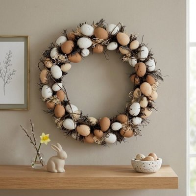 Garden Greatness Springtime Full Egg Easter Wreath from B&Q