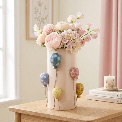 Garden Greatness Floral Balloons Ceramic Statement Vase from B&Q