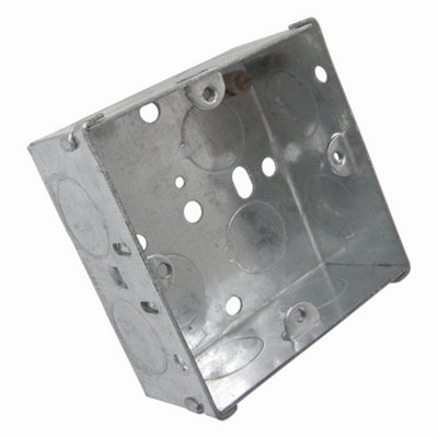 35mm Single Metal Flush Mounted Back Box 1 Gang Brick Wall Hole Pattress from B&Q