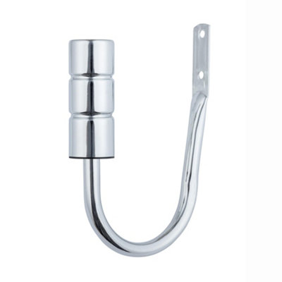 A.unique Home Pair Of Plain Barrel Metal Holdbacks With FittingsNickel from B&Q