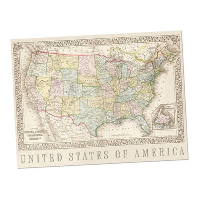 Robert Frederick Usa America Vintage Map In A Tube Jigsaw Puzzle 500 Pieces from B&Q