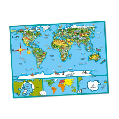 Robert Frederick World Map In A Tube Jigsaw Puzzle 500 Pieces from B&Q