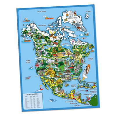 Robert Frederick North America Map In A Tube Jigsaw Puzzle 500 Pieces from B&Q