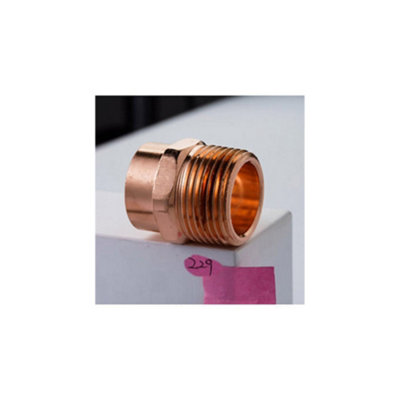 Primaflow Prima Plus Endfeed Adaptor 22mm X 3/4" Male from B&Q