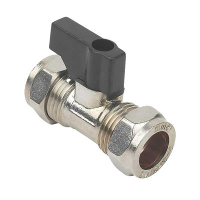 PEPTE Chrome Isolation Valve 15mm Quarter Turn Lever Wras from B&Q
