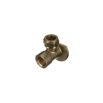 Primaplus Dzr Compression Wallplate Elbow 15mm X 1/2" Fi from B&Q