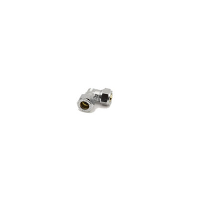 Primaplus Chrome Compression Elbow 12mm from B&Q