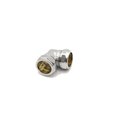 Primaflow Prima Plus Chrome Compression Elbow 35mm from B&Q