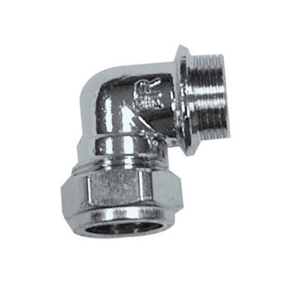 Primaflow Prima Plus Chrome Compression Elbow 15mm X 1/2" Male from B&Q