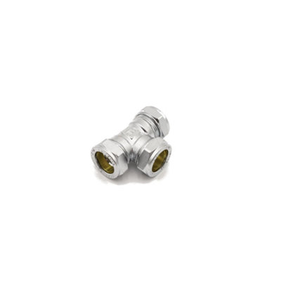 Primaflow Prima Plus Chrome Compression Equal Tee 22mm from B&Q