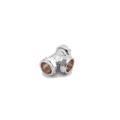 Primaflow Prima Plus Chrome Compression Equal Tee 35mm from B&Q