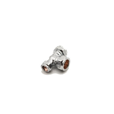 Primaflow Prima Plus Chrome Compression Reduced Tee 22 X 15 X 22mm from B&Q