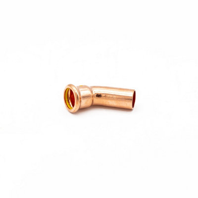 Primaflow Primapress Pressfit Gas 22mm 45 Degree Obtuse Street Elbow from B&Q