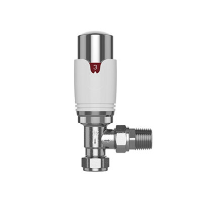 Pro Plus Angled Trv 15mmWhite & Chrome (Tulip Style) from B&Q