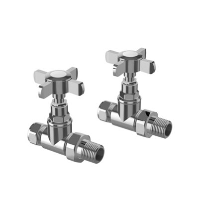 Pro Plus Traditional Towel Radiator Valve Straight Pair - Image 4