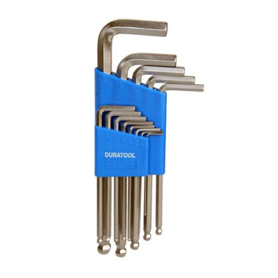Duratool 13 Piece Ball-End Imperial Hex Key Set from B&Q